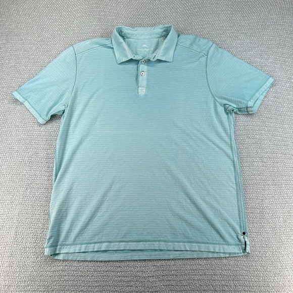 Tommy Bahama Other - Tommy Bahama Shirt Men's Large Teal Blue Cirrus Coast Polo Casual Golf Stretch